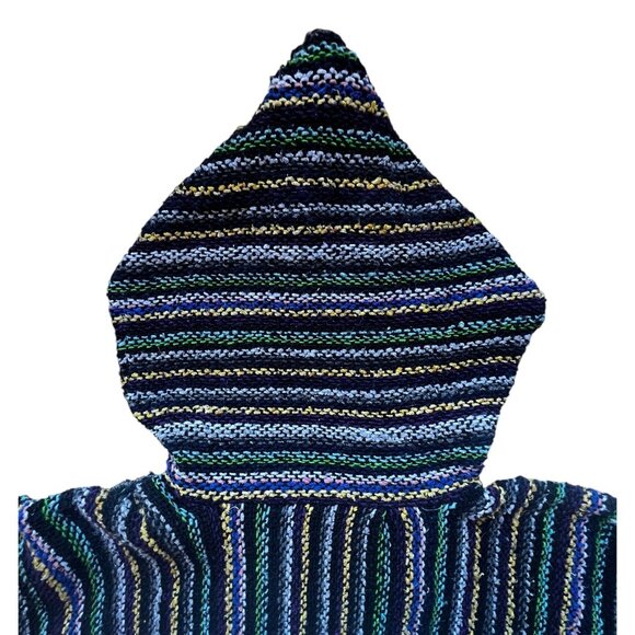 Vel Mex Hoodie Textured Black Multicolor Pull Over - Picture 9 of 15